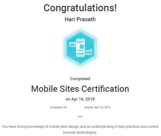 Mobile Sites Assessment